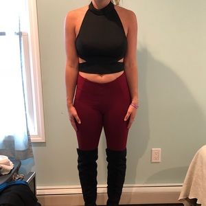 Black halter top